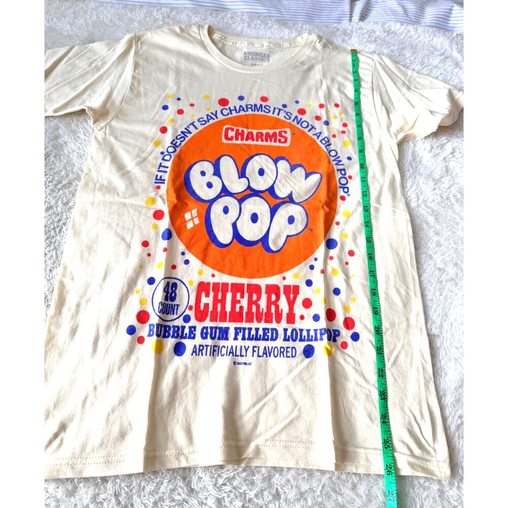 American Classics Charms Blow Pop Cherry Graphic T-Shirt Small NWOT - Picture 2 of 5